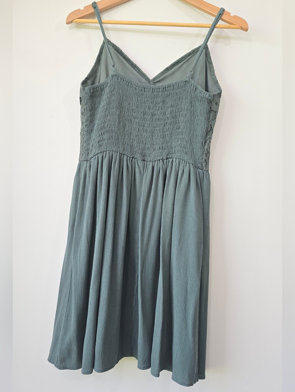 Maurices Green Lace Bodice Spaghetti Strap Dress Size M - Picture 3 of 6
